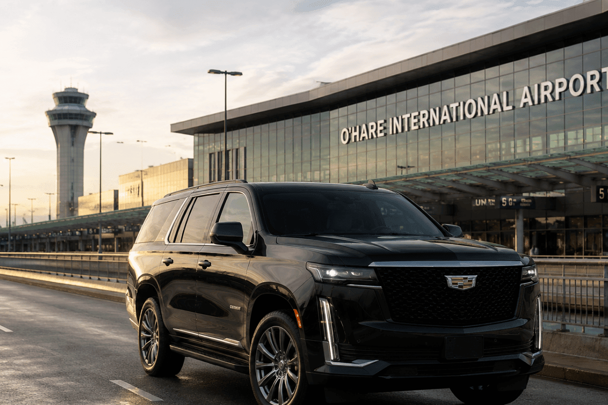 Airport Limo Cost Chicago Suburbs luxury limousine transportation near O’Hare and Midway airports