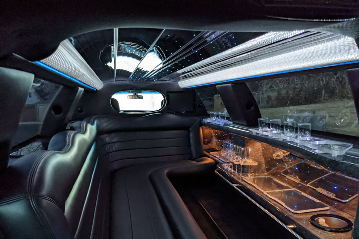 Comfortable leather interior of a luxury vehicle used for our O'Hare Airport Limo Service.