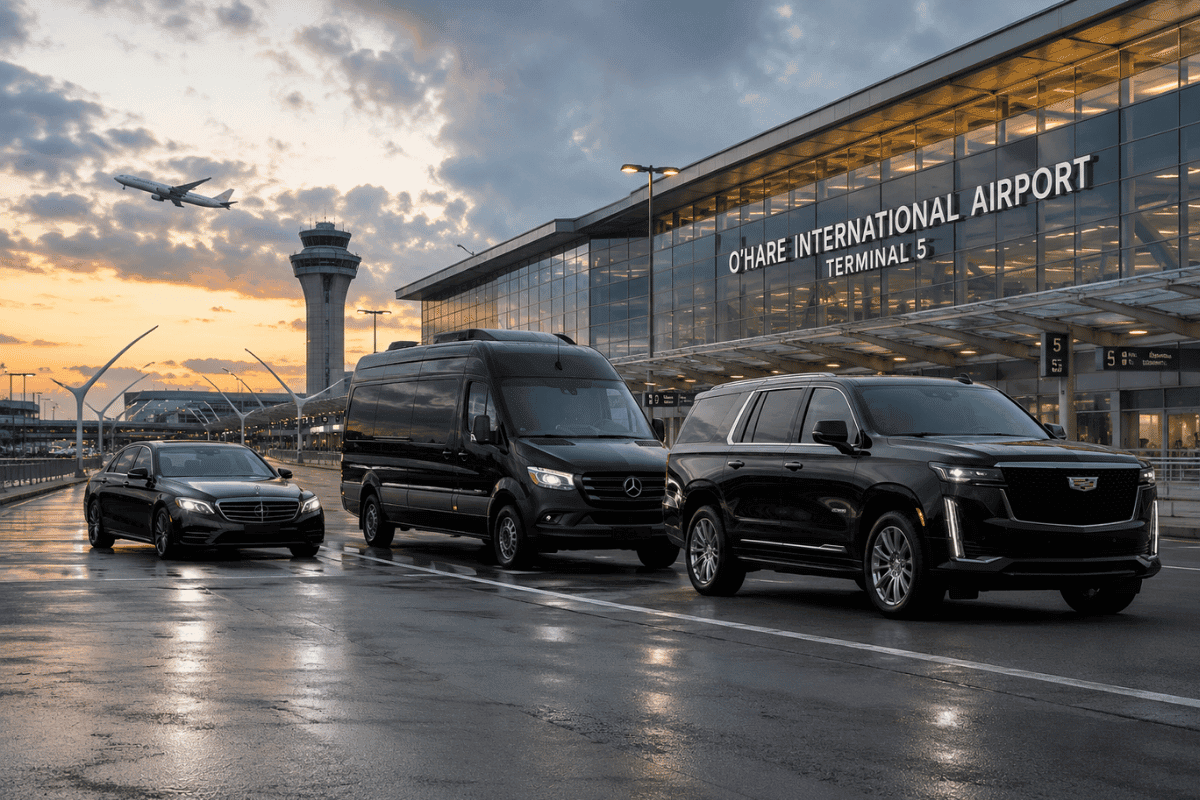 O’Hare vs Midway Airport Guide luxury chauffeur limousine transportation service in Chicago suburbs