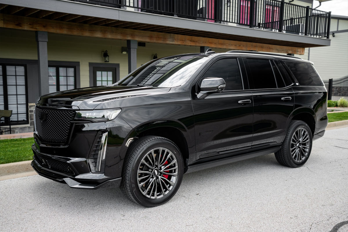 Luxury Cadillac Escalade parked for our premium New Lenox Limo Service.
