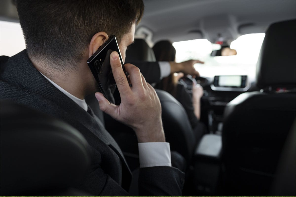 Representative of Chicago Luxury Limo Contact Service, featuring a professional chauffeur and premium vehicle in downtown Chicago.