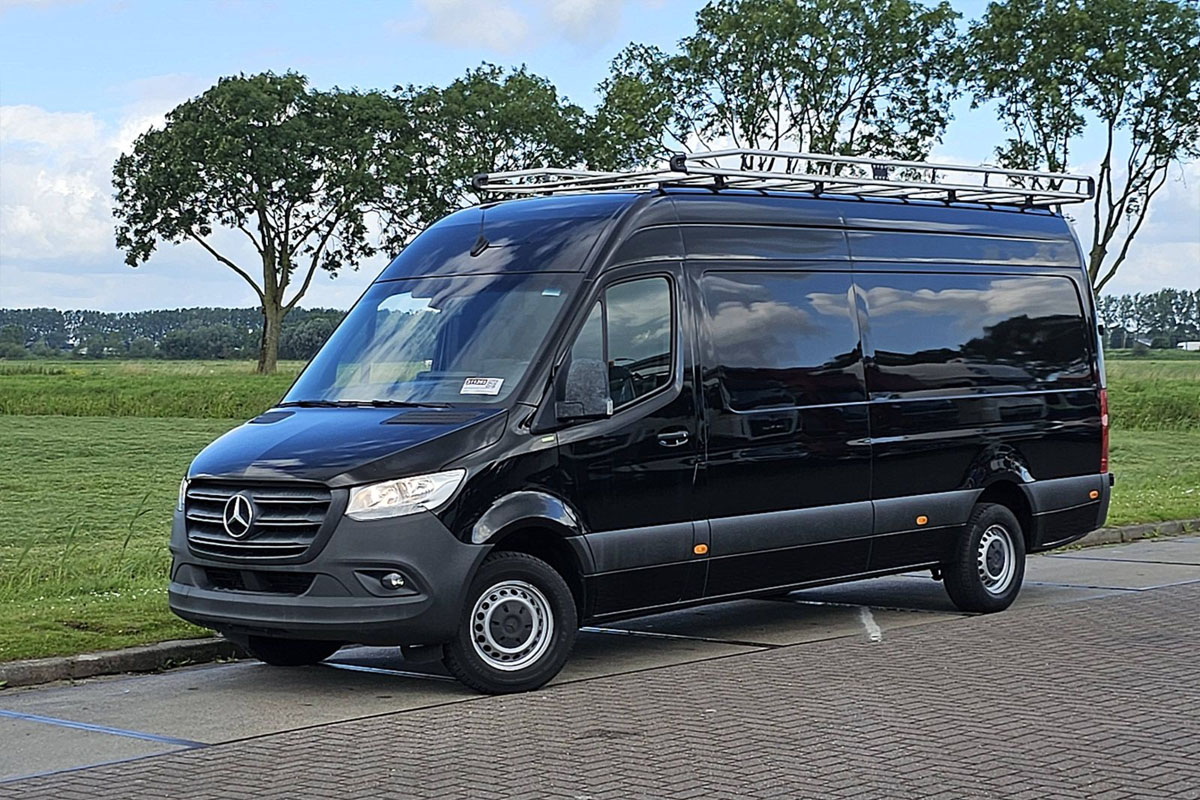 High-roof Mercedes Sprinter van providing group travel via Lemont Limo Service.